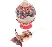 SECFOU Botella de Perfume de Vidrio Decorativa 15 Ml, Frasco para Aceite Esencial Reutilizable, Almacenamiento de Líquidos Vintage, Dispensador de Perfume para Hogar y Color Aleatorio