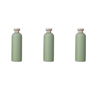 SECFOU Botellas de Champú Recargables 3piezas de 400ml, Material Pe Ligero y Práctico, Envases para Gel de Ducha para Uso Diario y Viaje