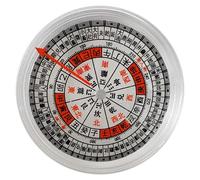 SECFOU Brújula China de Acrílico Ligera Superficie Lisa, Diseño Retro Vintage, Portátil para Camping y Decoración Única de Escritorio