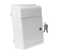 SECFOU Buzón de Montaje en Pared para Exterior, Caja de Sugerencias y Buzón de Correo con Cerradura, Gran Capacidad, Resistente Lluvia, Material Plástico y Metal, Adecuado para Oficina