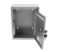 SECFOU Buzón de Pared Acero Inoxidable Cerradura, Caja Negra para Correspondencia, Resistente al Desgaste, Montado en Pared para Oficina y Exterior