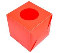 SECFOU Caja de Plástico Roja para Sorteo Ranura Redonda, Urna Multiusos para Rifas, Votos y Donaciones, Caja para Eventos y Juegos, 1 Unidad para Reuniones y Oficinas