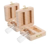 SECFOU Caja de Recuerdos para Ñiño 2 Piezas 2 Botellas para Cabello Fetal y Cordón Umbilical Organizador de Madera para Recuerdos de Nacimiento Niñas Almacenamiento Seguro para Primeros