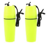 SECFOU Caja Seca para Playa 2 Piezas, Caja de Almacenamiento Resistente al Agua en Plástico Amarillo, Contenedor Portátil para Deportes Acuáticos y Snorkel, Protección contra Arena y