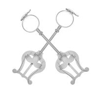 SECFOU Clip para Partitura de Clarinete de Hierro Plata, Diseño Portátil y Lectura Conveniente, Soporte Ajustable para Partituras, Paquete de 2 Piezas para Práctica y Actuación