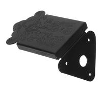 SECFOU Cordal Triangular para Mandolina de 8 Cuerdas con Tapa Removible y Tornillos, Acabado Cromado con Diseño Floral Decorativo en Color Negro