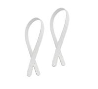 SECFOU Correa para Bolso de Mano de Cuero Pu, Diseño Poroso y Cosido a Mano, 2 Piezas en Color Blanco para Reemplazo y Bricolaje de Bolsos Tote Mujer