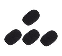 SECFOU Cubierta de Esponja para Micrófono Negra, 5 Piezas, Funda Protectora Que Previene la Humedad y Protege Micrófonos para Entrevistas y Presentaciones en Directo