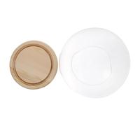 SECFOU Cubierta Transparente Brillante para Adorno del Hogar Micropaisaje y Flores Secas, Material Cristal y Madera, Adecuada para Creación Artesanal y Estantes
