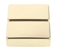 SECFOU Cubiertas de Pastillas Humbucker de Guitarra Eléctrica, 2 Piezas, Cubierta Metálica de Cobre Dorado, Carcasa Totalmente Cerrada, Protección para Pastillas, Accesorio