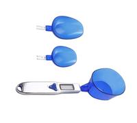 SECFOU Cuchara de Báscula Electrónica Azul 300 G/0,1 G Cuchara Desmontable, Balanza Digital para Cocina y Horneado, Escala Portátil para Ingredientes y Alimentos Pequeños