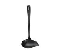 SECFOU Cuchara para Olla Caliente de Acero Inoxidable 304, Cuchara Sopera Negra con Diseño de Boquilla de Pato, Pala de Aceite Práctica para Cocina y Servicio de Alimentos