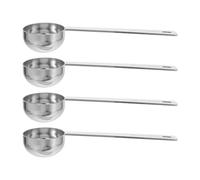 SECFOU Cucharas Medidoras de Acero Inoxidable 304 para Café y Polvo, 4 Piezas Mango Largo, Capacidad 30ml para Uso en Cocina y Preparación de Alimentos