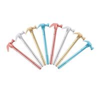 SECFOU de Tinta de Gel Cuerpo Ergonómico de Plástico 8 Bolígrafos Forma de Martillo y Recarga de Aguja Negra, Set Escolar y Oficina