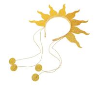 SECFOU Diadema de Cuentas con Purpurina Naranja para Fiestas y Carnavales, Accesorio de Fuego Brillante Adultos con Cadenas de Cuentas y Diseño de Llama
