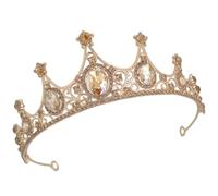 SECFOU Diadema Gemas de Imitación para Mujer, Corona Delicada de Aleación de Zinc y Rhinestone, Accesorios para Pelo Boda y Fiesta, Estable y Resistente