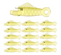 SECFOU Enhebrador de Agujas de Plástico Amarillo 40 Piezas para Máquina de Coser y Bordado, Fácil y Enhebrado Rápido para Proyectos de Costura