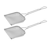 SECFOU Espumadera con Malla Fina Cuadrada para Freír de Acero Inoxidable Capacidad Grande, 2 Piezas para Uso Profesional en Restaurantes de Pollo Frito