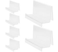 SECFOU Expositor Transparente para Escritorio 6 Piezas, Organizador de Billetera Plástico Compacto, Estante para Almacenamiento y Exhibición de Carteras en Mostrador para Tienda y Hogar