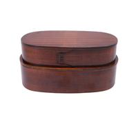 SECFOU Fiambrera de Madera Estilo Japonés Doble Capa, Diseño Compacto y Mejor Aislamiento para Camping y Almuerzo en Trabajo