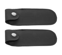 SECFOU Funda para Armónica de 10 Orificios, Estuche Portátil de Piel Sintética, Doble Pack Negro, Bolsa Protectora para Almacenamiento y Transporte en Conciertos y Viajes