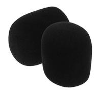SECFOU Fundas de Esponja para Micrófono Grande 2 Piezas, Parabrisas Engrosado Lavable, Protector de Micrófono de Esponja para Ktv, Presentaciones y Grabación Profesional