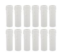 SECFOU Fundas Plásticas Antigoteo para Velas 12 Piezas en Blanco, Tubos Protectores para Bombillas de Araña en Cocinas y Salones, Accesorios Seguros y Prácticos