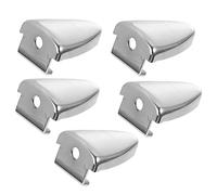 SECFOU Gancho de Garra Accesorios Duraderos para Batería en Aleación de Zinc 5 Piezas Forma Triangular Plateadas Resistentes para Caja y Bombo para Tambores