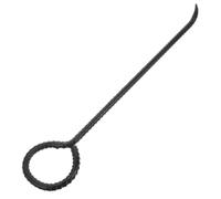 SECFOU Gancho Negro de Acero para de Deformado Tapa Alcantarilla Herramienta en Multifuncional para Abrir y Enrollables Tapas Puertas Fontanería