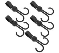 SECFOU Ganchos Aplicables para Colgar Cochecito y Scooter Eléctrico, 5 Piezas, Diseño Multifuncional, Material Pp y Poliéster, Uso Hogar