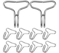 SECFOU Ganchos para Fundas y Colgadores para Asientos de Coche Set de 50 Piezas de Acero Inoxidable Ideales para Instalación y Extracción Rápida Aptos para Colgar Objetos Pequeños