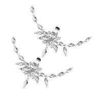 SECFOU Hebillas para Zapatos Mujer Diseño Floral, Clips Decorativos para Tacones y Sandalias de Boda, Accesorios de Joya para Zapatos, Medidas 4.72X1.88 Pulgadas