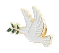 SECFOU Insignia de Aleación de Paloma Paz Rama de Olivo, Pin de Solapa Decorativo para Mujer, Emblema Metálico para Ropa, Mochila y Sombrero, Símbolo de Paz y Libertad