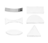 SECFOU Juego de 6 Lentes Ópticas Acrílicas para Laboratorio y Escuela, Livianas y Precisas para Experimentos de Física Óptica en Enseñanza