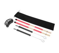 SECFOU Juego de Baquetas para Batería con Escobillas de Metal Negro, Diseño Práctico y Alta Durabilidad para Batería Multiusos y Jazz Drum, Adecuado para Bandas Juveniles y Principiantes