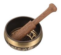 SECFOU Juego de Cuencos Cantores de Cobre y Madera para Meditación y Relajación con Mazo de Madera, Cuenco Sonoro para Yoga y Mindfulness en Casa Varios estilos