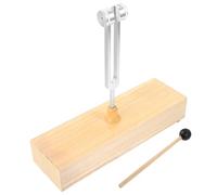 SECFOU Juego de Diapasones con Caja de Voz de Madera y Mazo, Aleación de Aluminio para Prácticas de Meditación y Ejercicios de Equilibrio, Mejora la Concentración