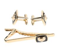 SECFOU Juego de Pinzas para Corbata de Aleación Diseño Animal, Gemelos para Camisa de Hombre, Conjunto de Accesorios de Boda y Negocios, Clip de Corbata de Lujo para Traje Formal