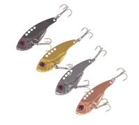 SECFOU Kit de 4 Señuelos Metálicos Creativos para Pesca de Trucha, Reutilizables y Resistentes a Mordeduras, Diseño Que Simula Forma de Pez para Agua Dulce