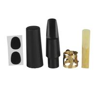 SECFOU Kit de Accesorios para Saxofón Tenor Boquilla, Tapa y Parches Protectores de Silicona Ecológica y Abs, Diseño Creativo y Resistente para Músicos Color Aleatorio