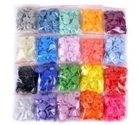 SECFOU Kit de Alicates de Forma Sencilla 300 Piezas para Botones de Presión T5 de Plástico en 20 Colores, Herramienta Duradera para Ensamblar Cierres en Proyectos de Costura y DIY