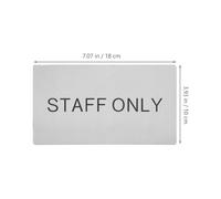 SECFOU Letrero de Puerta para Personal en Tiendas y Espacios Comerciales, Placa de Aluminio Plata, Fácil de Leer y Decoración Elegante para Oficina