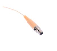 SECFOU Micrófono de Condensador Vocal Diadema Beige, Cable XLR de 3 Pines, para Amplificador de Voz, Conferencias y Enseñanza, Auricular Flexible y Ligero para Uso Profesional