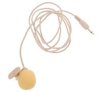SECFOU Micrófono de Solapa Corporal Beige con Diseño Clip-on y Reducción de Ruido, Micrófono de Condensador Portátil para Entrevistas al Aire Libre y Reuniones en Línea