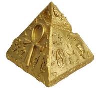 SECFOU Modelo de Pirámide Egipcia Decorativa Retro de Resina, Gran Tamaño, Adorno Vintage para Oficina y Hogar, Decoración Creativa de Escritorio Diseño Simulado, Atmósfera Misteriosa