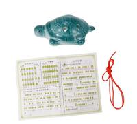 SECFOU Ocarina Forma De Tortuga Flauta Adorable Para Principiantes Instrumento Musical Introductorio Color Verde Oscuro