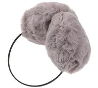 SECFOU Orejeras de Felpa Gris para Mujer, Cálidas y Peludas, Cubre Orejas Invierno, Calentador de Orejas para Exteriores, Accesorio Cómodo para Senderismo y Actividades al Aire Libre