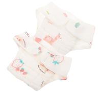 SECFOU Pañales Reutilizables de Algodón de Gasa para Ñiño Niña 0-3 Meses, Absorbentes y Lavables, Paquete de 2 Piezas, Varios Estilos para Paseo y Salida Estilo Aleatorio