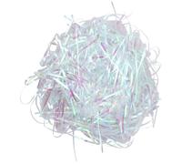 SECFOU Papel Triturado para Relleno de Paquetes y Cajas de Obsequio, Bolsa de Virutas Transparentes Iridiscentes de 3 MM, Ligero y Seguro para Presentaciones y Celebraciones