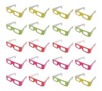 SECFOU Paquete de 20 Gafas Anaglifo 3d de Cartón y Pet Ligeras para Películas 3d en Casa Experiencia Visual Espectacular para Toda la Familia